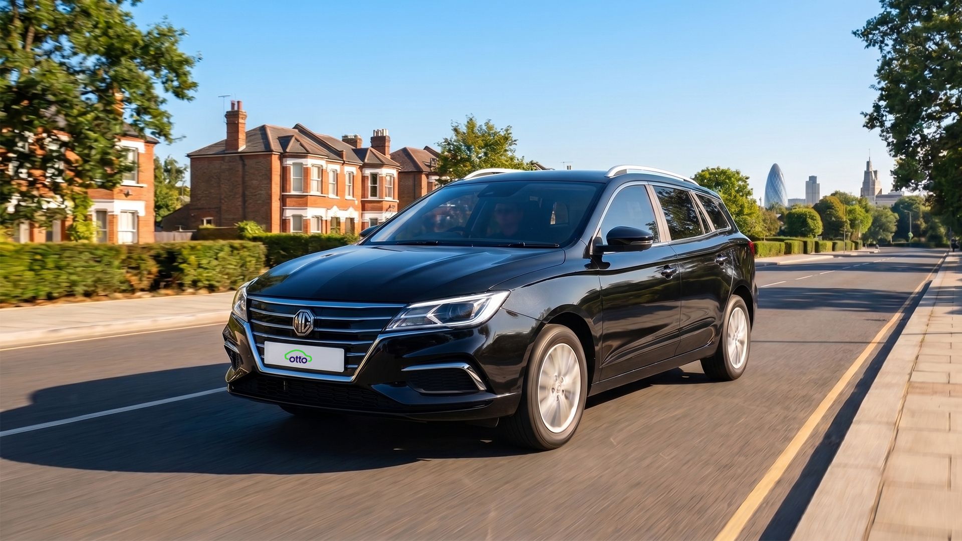 MG5 EV Long Range Exclusive driving on the road