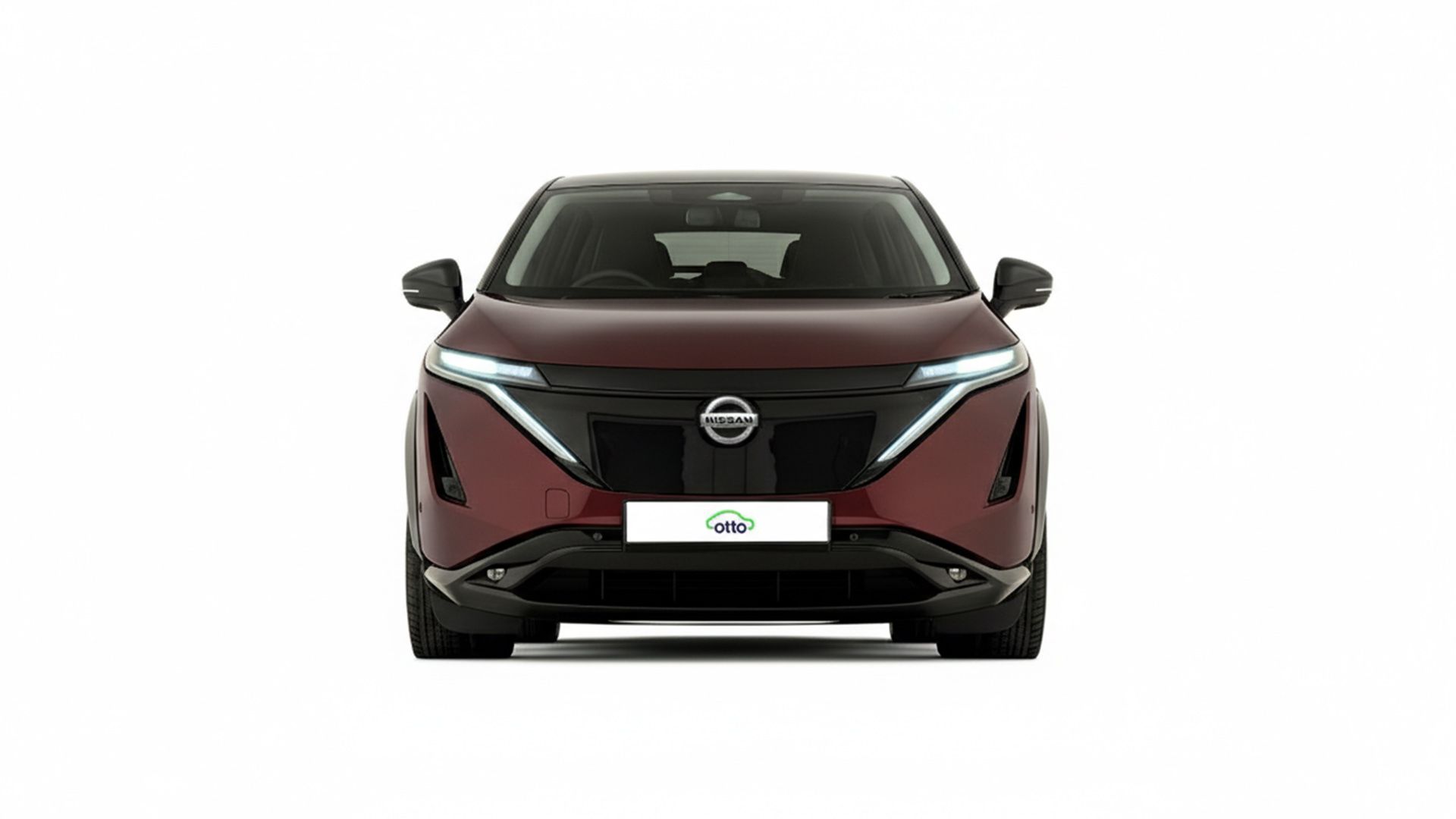 ARIYA ADVANCE E-4ORCE - Nissan Ariya burgundy front copy.jpg